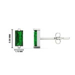 Load image into Gallery viewer, single-baguette-stud-emerald-earring-in-white-gold-FD-EAR11011GEMGR-NL-WG-HW.jpg?v=1771013585