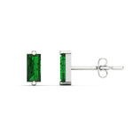 Load image into Gallery viewer, single-baguette-stud-emerald-earring-in-white-gold-FD-EAR11011GEMGR-NL-WG.jpg?v=1771013585