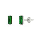 Load image into Gallery viewer, single-baguette-stud-emerald-earring-in-white-gold-FD-EAR11011GEMGRANGLE1-NL-WG.jpg?v=1771013585