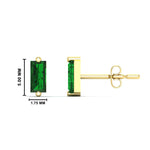 Load image into Gallery viewer, single-baguette-stud-emerald-earring-in-yellow-gold-FD-EAR11011GEMGR-NL-YG-HW.jpg?v=1771013585