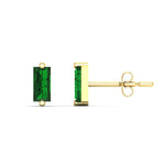 Load image into Gallery viewer, single-baguette-stud-emerald-earring-in-yellow-gold-FD-EAR11011GEMGR-NL-YG.jpg?v=1771013585