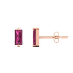 Load image into Gallery viewer, single-baguette-stud-pink-sapphire-earring-in-rose-gold-FD-EAR11011GSADRPI-NL-RG.jpg?v=1771013585