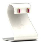 Load image into Gallery viewer, single-baguette-stud-pink-sapphire-earring-in-yellow-gold-FD-EAR11011GSADRPISTAND-NL-YG.jpg?v=1771013585
