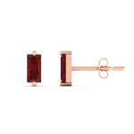 Load image into Gallery viewer, single-baguette-stud-ruby-earring-in-rose-gold-FD-EAR11011GRUDR-NL-RG.jpg?v=1771013585