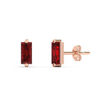 Load image into Gallery viewer, single-baguette-stud-ruby-earring-in-rose-gold-FD-EAR11011GRUDRANGLE1-NL-RG.jpg?v=1771013585
