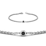Load image into Gallery viewer, single-chain-bracelet-with-black-diamond-in-14k-white-gold-fdbr651576gblackangle2-nl-wg