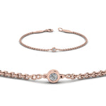 Load image into Gallery viewer, single-diamond-chain-bracelet-in-14k-rose-gold-fdbr651576angle2-nl-rg