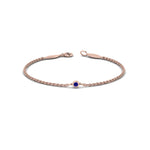 Load image into Gallery viewer, single-diamond-chain-bracelet-with-blue-sapphire-in-14k-rose-gold-fdbr651576gsabl-nl-rg