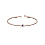 Load image into Gallery viewer, single-diamond-chain-bracelet-with-blue-sapphire-in-14k-rose-gold-fdbr651576gsabl-nl-rg