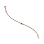 Load image into Gallery viewer, single-diamond-chain-bracelet-with-blue-sapphire-in-14k-rose-gold-fdbr651576gsablangle3-nl-rg
