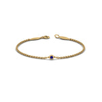 Load image into Gallery viewer, single-diamond-chain-bracelet-with-blue-sapphire-in-14k-yellow-gold-fdbr651576gsabl-nl-yg