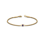 Load image into Gallery viewer, single-diamond-chain-bracelet-with-blue-sapphire-in-14k-yellow-gold-fdbr651576gsabl-nl-yg