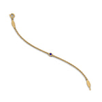 Load image into Gallery viewer, single-diamond-chain-bracelet-with-blue-sapphire-in-14k-yellow-gold-fdbr651576gsablangle3-nl-yg