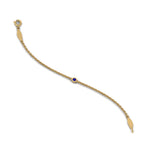 Load image into Gallery viewer, single-diamond-chain-bracelet-with-blue-sapphire-in-14k-yellow-gold-fdbr651576gsablangle3-nl-yg