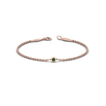 Load image into Gallery viewer, single-diamond-chain-bracelet-with-emerald-in-14k-rose-gold-fdbr651576gemgr-nl-rg