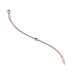 Load image into Gallery viewer, single-diamond-chain-bracelet-with-emerald-in-14k-rose-gold-fdbr651576gemgrangle3-nl-rg