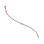Load image into Gallery viewer, single-diamond-chain-bracelet-with-ice-blue-topaz-in-14k-rose-gold-fdbr651576gicbltoangle3-nl-rg