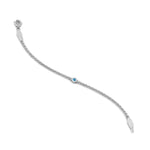 Load image into Gallery viewer, single-diamond-chain-bracelet-with-ice-blue-topaz-in-14k-white-gold-fdbr651576gicbltoangle3-nl-wg