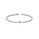 Load image into Gallery viewer, single-diamond-chain-bracelet-with-orange-sapphire-in-14k-rose-gold-fdbr651576gsaor-nl-rg