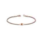 Load image into Gallery viewer, single-diamond-chain-bracelet-with-orange-sapphire-in-14k-rose-gold-fdbr651576gsaor-nl-rg