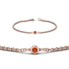 Load image into Gallery viewer, single-diamond-chain-bracelet-with-orange-sapphire-in-14k-rose-gold-fdbr651576gsaorangle2-nl-rg