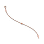 Load image into Gallery viewer, single-diamond-chain-bracelet-with-orange-sapphire-in-14k-rose-gold-fdbr651576gsaorangle3-nl-rg