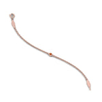 Load image into Gallery viewer, single-diamond-chain-bracelet-with-orange-sapphire-in-14k-rose-gold-fdbr651576gsaorangle3-nl-rg