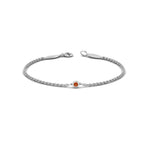 Load image into Gallery viewer, single-diamond-chain-bracelet-with-orange-sapphire-in-14k-white-gold-fdbr651576gsaor-nl-wg
