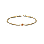 Load image into Gallery viewer, single-diamond-chain-bracelet-with-orange-sapphire-in-14k-yellow-gold-fdbr651576gsaor-nl-yg