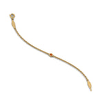 Load image into Gallery viewer, single-diamond-chain-bracelet-with-orange-sapphire-in-14k-yellow-gold-fdbr651576gsaorangle3-nl-yg