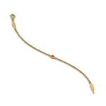 Load image into Gallery viewer, single-diamond-chain-bracelet-with-orange-sapphire-in-14k-yellow-gold-fdbr651576gsaorangle3-nl-yg