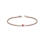 Load image into Gallery viewer, single-diamond-chain-bracelet-with-pink-sapphire-in-14k-rose-gold-fdbr651576gsadrpi-nl-rg