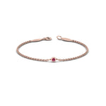 Load image into Gallery viewer, single-diamond-chain-bracelet-with-pink-sapphire-in-14k-rose-gold-fdbr651576gsadrpi-nl-rg