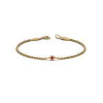 Load image into Gallery viewer, single-diamond-chain-bracelet-with-pink-sapphire-in-14k-yellow-gold-fdbr651576gsadrpi-nl-yg