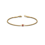 Load image into Gallery viewer, single-diamond-chain-bracelet-with-pink-sapphire-in-14k-yellow-gold-fdbr651576gsadrpi-nl-yg