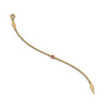 Load image into Gallery viewer, single-diamond-chain-bracelet-with-pink-sapphire-in-14k-yellow-gold-fdbr651576gsadrpiangle3-nl-yg