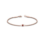 Load image into Gallery viewer, single-diamond-chain-bracelet-with-ruby-in-14k-rose-gold-fdbr651576grudr-nl-rg