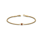 Load image into Gallery viewer, single-diamond-chain-bracelet-with-ruby-in-14k-yellow-gold-fdbr651576grudr-nl-yg