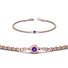 Load image into Gallery viewer, single-diamond-chain-bracelet-with-violac-topaz-in-14k-rose-gold-fdbr651576gvitoangle2-nl-rg