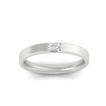 Load image into Gallery viewer, single-emerald-diamond-mens-wedding-band-in-white-gold-FD11266EMBANGLE5-NL-WG
