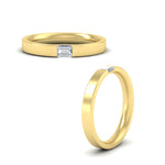Load image into Gallery viewer, single-emerald-diamond-mens-wedding-band-in-yellow-gold-FD11266EMBANGLE3-NL-YG