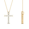 Load image into Gallery viewer, sleek-vertical-baguette-diamond-cross-pendant-yellow-gold-FDPD10798ANGLE2-NL-YG