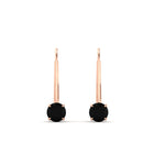Load image into Gallery viewer, small-round-black-diamond-studs-lever-back-earring-in-rose-gold-FD-EAR9225ROGBLACK-0.50CT-NL-RG
