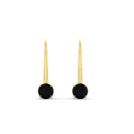 Load image into Gallery viewer, small-round-black-diamond-studs-lever-back-earring-in-yellow-gold-FD-EAR9225ROGBLACK-0.50CT-NL-YG