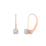 Load image into Gallery viewer, small-round-diamond-studs-lever-back-earring-in-rose-gold-FD-EAR9225RO-0.50CT-NL-RG
