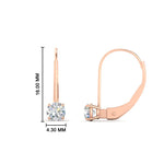 Load image into Gallery viewer, small-round-diamond-studs-lever-back-earring-in-rose-gold-FD-EAR9225RO-0.50CT-NL-RG