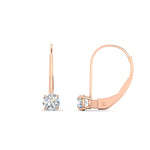 Load image into Gallery viewer, small-round-diamond-studs-lever-back-earring-in-rose-gold-FD-EAR9225RO-0.50CT-NL-RG