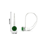 Load image into Gallery viewer, small-round-emerald-studs-lever-back-earring-in-white-gold-FD-EAR9225ROGEMGR-0.50CT-NL-WG