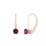 Load image into Gallery viewer, small-round-pink-sapphire-studs-lever-back-earring-in-rose-gold-FD-EAR9225ROGSADRPI-0.50CT-NL-RG