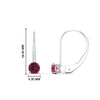 Load image into Gallery viewer, small-round-pink-sapphire-studs-lever-back-earring-in-white-gold-FD-EAR9225ROGSADRPI-0.50CT-NL-WG